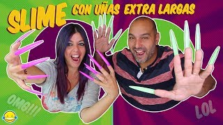 💅 SLIME con UÑAS EXTRA LARGAS XXL Nails Challenge Momentos Divertidos