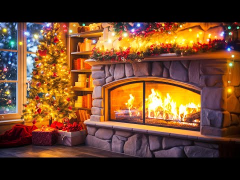 Beautiful Christmas Music With Fireplace🎄 Christmas Sleep Music Fireplace 🔥 Cozy Christmas Fireplace