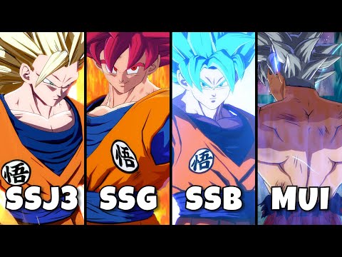 Goku All Forms With Unique Moveset | Dragon Ball FighterZ