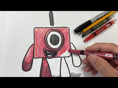 How to Draw Numberblocks One || Tutorial from Keith's Toy Box