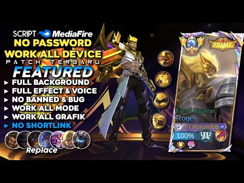 Script Skin Roger Prime Fiend Haunter No Password Mediafire | Full Effect & Voice - Latest Patch