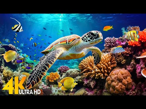 Under Red Sea 4K -Beautiful Coral Reef Fish in Aquarium, Sea Animals for Relaxation, 4K Video UHD #5