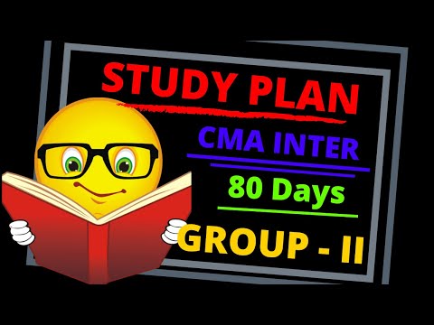 Study Plan - GROUP II | 80 Days | CMA Inter | CMA Junction | June 2020 |