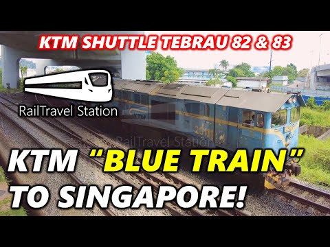 KTM "BLUE TRAIN" ON SHUTTLE TEBRAU! 🇲🇾🚆 INKA ASC COACHES + HITACHI 23 CLASS LOCOMOTIVE!