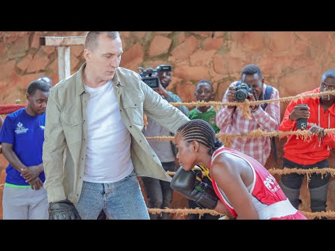 IBA V/PRESIDENT VOLODYMYR PRODYVUS TIPS UGANDAN BOXERS/COACHES WITH BOXING SKILLS, DONATES A RING