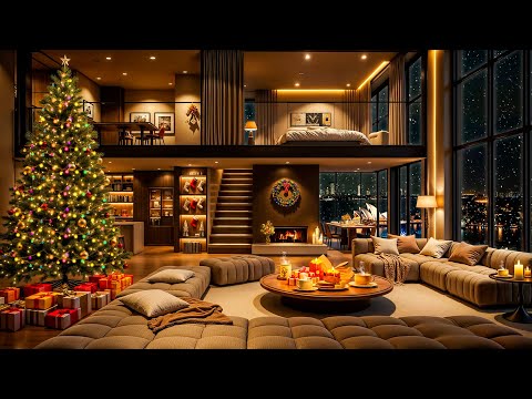 Christmas Night 2025 🎄 Luxury Apartment Ambience with Ethereal Jazz Saxophone Music for Good Moods