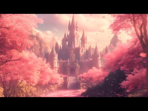 Peach Blossoms Around Medieval Castle | Celtic Music & Natural Beauty Create a Great Relaxing Space