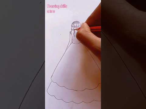 Beautiful girl dress👗 drawing❤