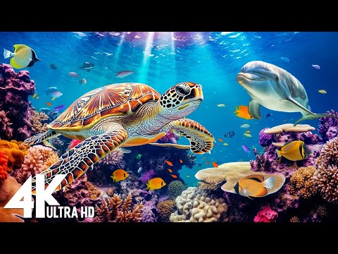 Ocean 4K - Beautiful Coral Reef Fish in Aquarium, Sea Animals for Relaxation - 4K Video Ultra HD