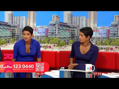 Naga Munchetty @Cobalt blue vs Zodiac blue cleavage