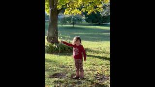 Granddaughter playing with a dead snake #outdoors #snake #playingoutside