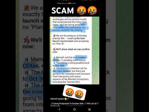 Memefi airdrop scam 😤