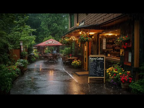 Relax at Rainy Day Coffee with Gentle Rainfall, Peaceful Ambience for Your Soul | Calming Sounds 🎧