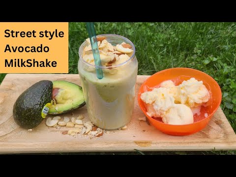 Avocado Milkshake/Street style Avocado Milk Shake/Avocado Smoothie recipe #reel#shorts#weightloss