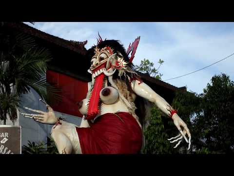 Crazy Monster Festival!!! - Ogoh-Ogoh parade!  Nyepi day in Bali, Indonesia