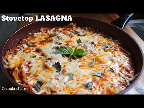 Budget Stovetop Lasagna in ONE PAN! (30 Mins)