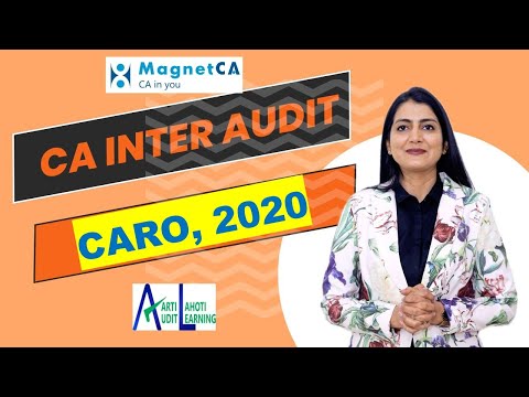 CA Inter Audit - CARO, 2020 Express Revision - CA Aarti N. Lahoti