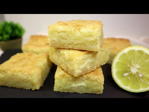 Fudgy Lemon Blondies | Lemon Brownies Recipe