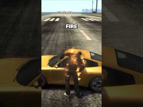 Character gets in car while he is on fire😱! #shorts #grandtheftauto #gaming #videogame #gta #games