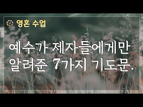 #84 예수가 제자들에게만 알려준 7 가지 기도문.  [영혼 수업]