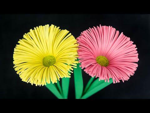 3D beautiful paper flower easy - Flower making with paper - Home décor