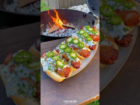 Bacon Wrapped Chorizo Dogs Recipe | Over The Fire Cooking by Derek Wolf