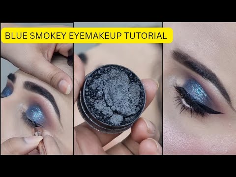 Blue Smoky eyes Makeup Tutorial #stepbystepbridalmakeuptutorial