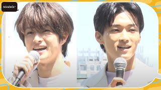 曽田陵介＆松本怜生、爽やかに登場！新茶の香りに感激　渋谷天空茶園「超絶リフレッシュ」体験イベントに登場