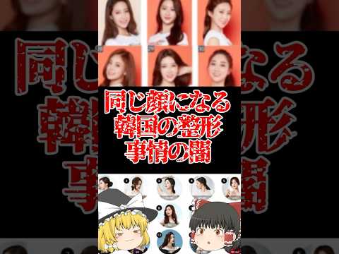 【ゆっくり闇の界隈】同じ顔になる韓国の整形事情の闇をゆっくり解説#ゆっくり解説 #都市伝説 #芸能人