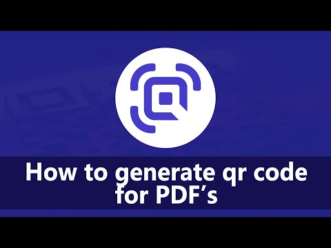 How to generate QR code for PDF’s