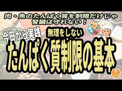 【管理栄養士がゆっくり解説】食べて腎臓を守る！腎臓病のたんぱく質制限レシピの基本を管理栄養士が分かりやすく解説！