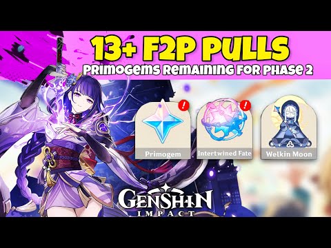 LAST CHANCE!! 13+ FREE PULLS LEFT FOR RAIDEN AND KINICH IN THE SECOND PHASE - Genshin Impact