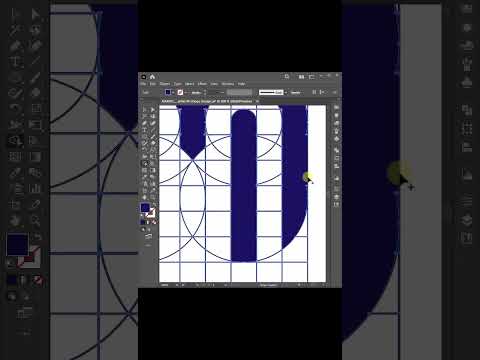 Design M+H Letter Logo using grid and circle || Illustrator Tutorial