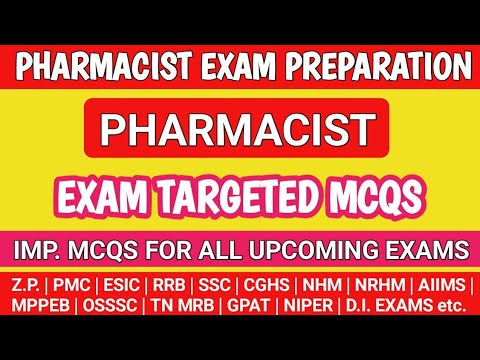 Pharmacist exam questions | AIIMS | OPSC | RRB | MPPEB | ESIC | RSMSSB | Z.P | PMC|HSSC @MANISH06