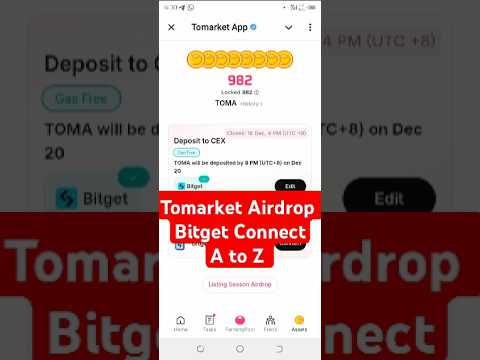 Tomarket Airdrop Claim Offchain Bitget Full Process | Tomarket Deposit Address | Enter Bitget ID