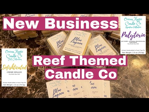 New Reef Themed Business ( Ocean Magic Candle Co ) Handcrafted Wax Melts And Candles