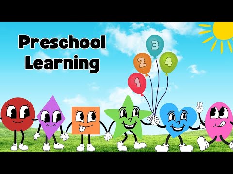 Preschool Learning Video | First Words, Colors, Shapes and Numbers for Kids