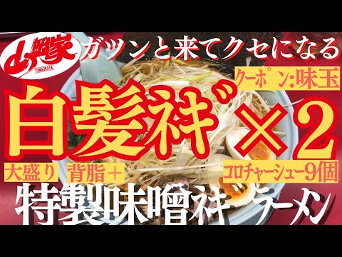 【ラーメン山岡家】最強のバランスがとれた特製味噌(●´ω｀●)白髪ネギを2杯とｺﾛﾁｬｰｼｭｰ9個で堪能🍜♪【岐阜 ラーメン】