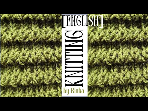 [English] How to Knit a Simple Waffle Stitch.