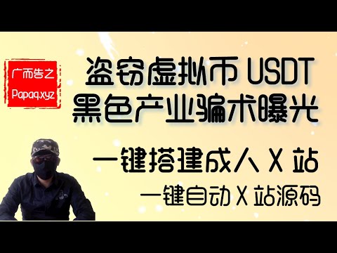 曝光成人网站源码，虚拟币USDT盗窃诈骗黑色产业。真实案例提醒挥铲业者防骗手段。