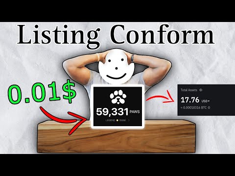 Paws Listing Conform || Paws Withdrawal successful || Paws 0.01 Price || Paws Price Prediction.