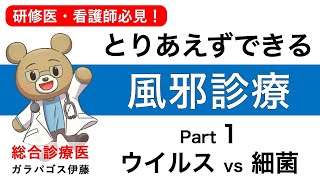 【とりあえずできる！風邪診療！】〈Part 1 ウイルス vs 細菌〉自信をもって風邪を診れるようになる！研修医・看護師・薬剤師向け！