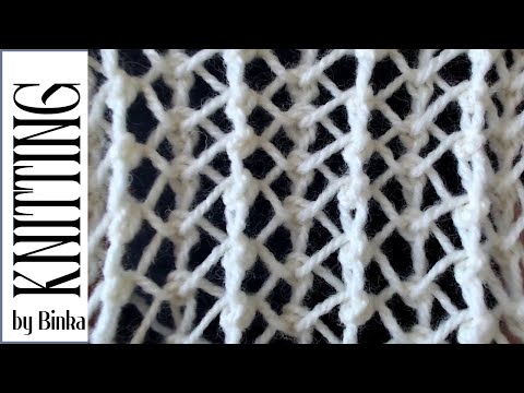 [Bulgarian] An elegant, trendy openwork one-row repeat knitting pattern. Aжурна плетка. How to knit.