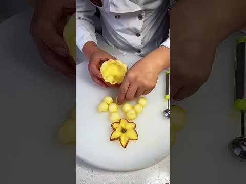 Amazing Apple Make Carving cutting design Skills#Fruit Cutting design#Knife Skills#