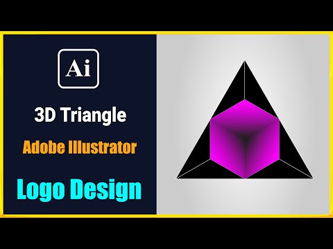 Create 3d plane solid triangle logo in Adobe Illustrator