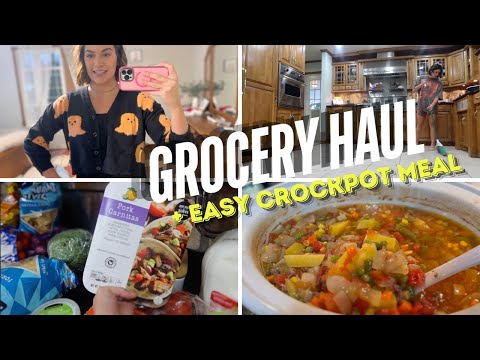 EASY CROCKPOT MEAL + ALDI GROCERY HAUL  | COOKING AND CLEANING MOTIVATION FOR MOMS & CUPSHE HAUL!