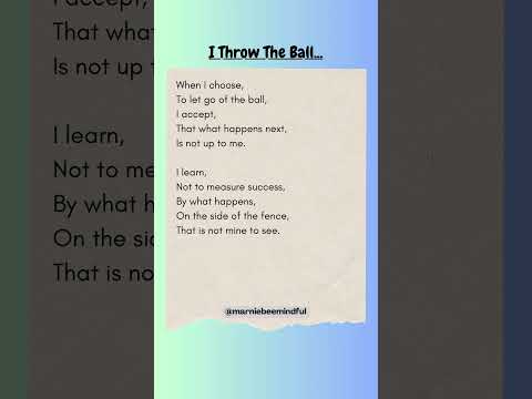 I Throw The Ball... a short original poem.