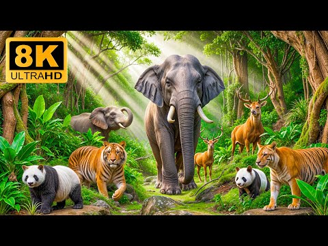 Silent Forest 8K ULTRA HD🐅Relaxing Landscape Movie With Soothing Music