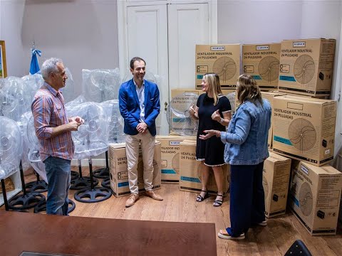 Se concretó la compra de ventiladores para garantizar en las escuelas una correcta ventilación