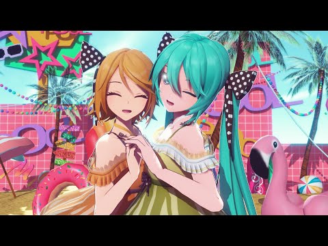 【MMD】サマーアイドル(섬머 아이돌)/Hatsune Miku,Kagamine Rin